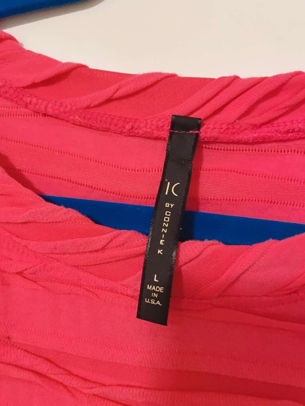 IC By Connie K Hot Pink Blouse Size L - Picture 3 of 6